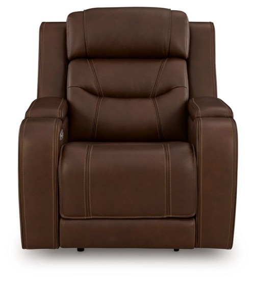 Knightington - Caramel - Power Recliner With Audio Seating