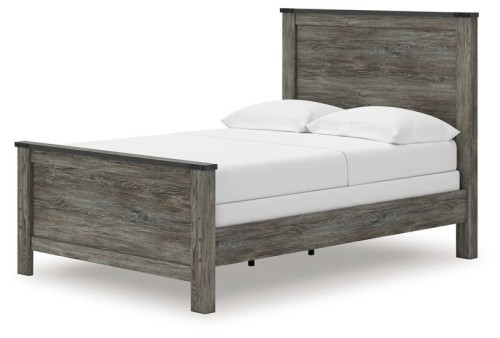 Frandern - Black / Gray - Queen Panel Bed