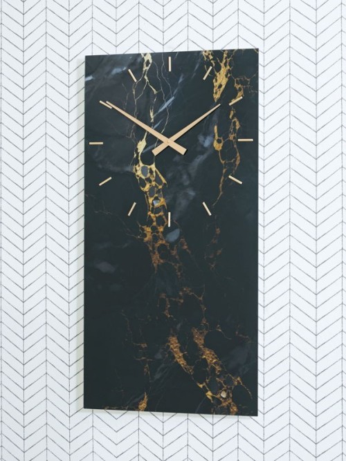 Teague - Black / Gold Finish - Wall Clock