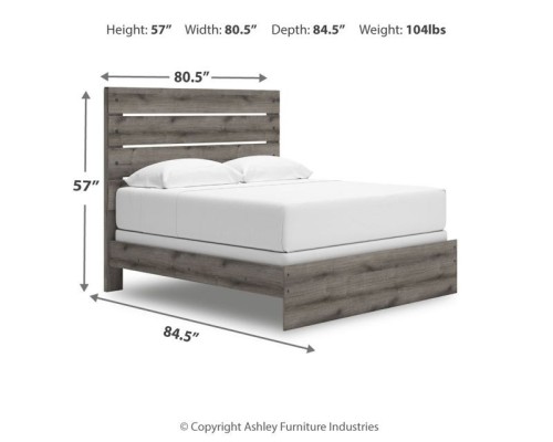 Graystorm - Brown Gray - King Panel Bed