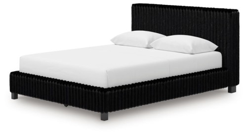 Zuraleus - Queen Upholstered Bed - Black
