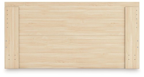 Onita - Natural - Twin Panel Platform Bed With 1 Side Storage