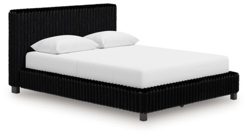 Zuraleus - Queen Upholstered Bed - Black