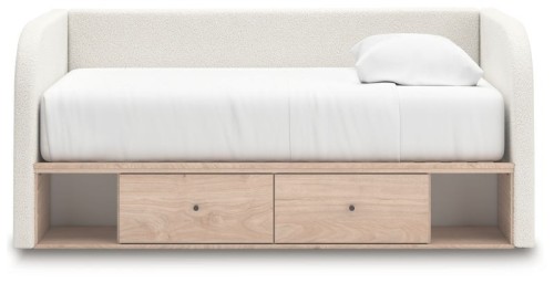 Arloster - Tan / White - Twin Upholstered Day Bed