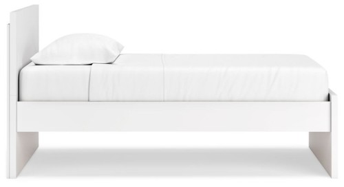 Onita - White - Queen Panel Platform Bed With 1 Side Storage