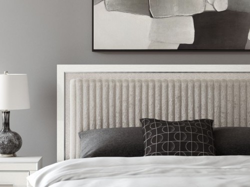 Zuraleus - Queen Upholstered Panel Bed - Black