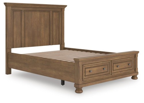 Feddinger - Medium Brown - California King Panel Storage Bed