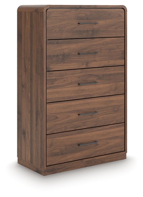 Fortlorn - Walnut Brown - Five Drawer Chest