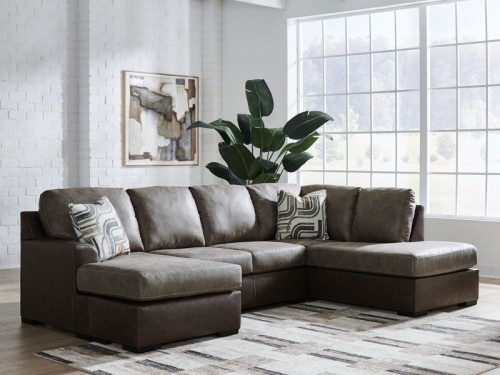 Castille Way - 2-Piece Sleeper Sectional With RAF Corner Chaise - Fossil