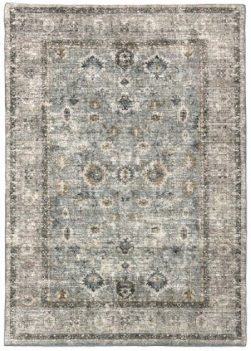 Ladstoney - Teal / Beige / Ochre - Medium Rug
