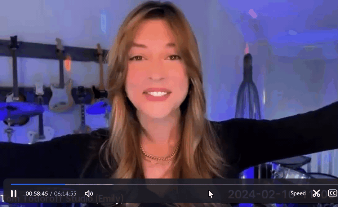 a woman with long hair