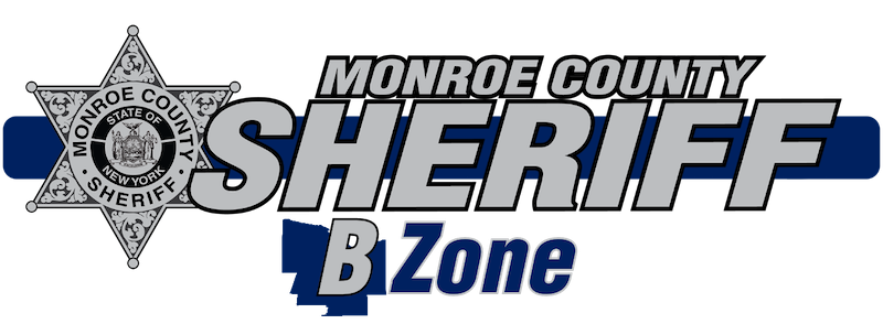 monroe county sheriff zone b logo with badge and bold text