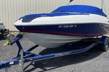 2018 STARCRAFT LIMITED 21 RE W/ 4.3 L VOLVO I/O W/ SINGLE AXLE TRAILER