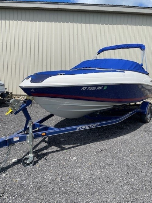 2018 STARCRAFT LIMITED 21 RE W/ 4.3 L VOLVO I/O W/ SINGLE AXLE TRAILER