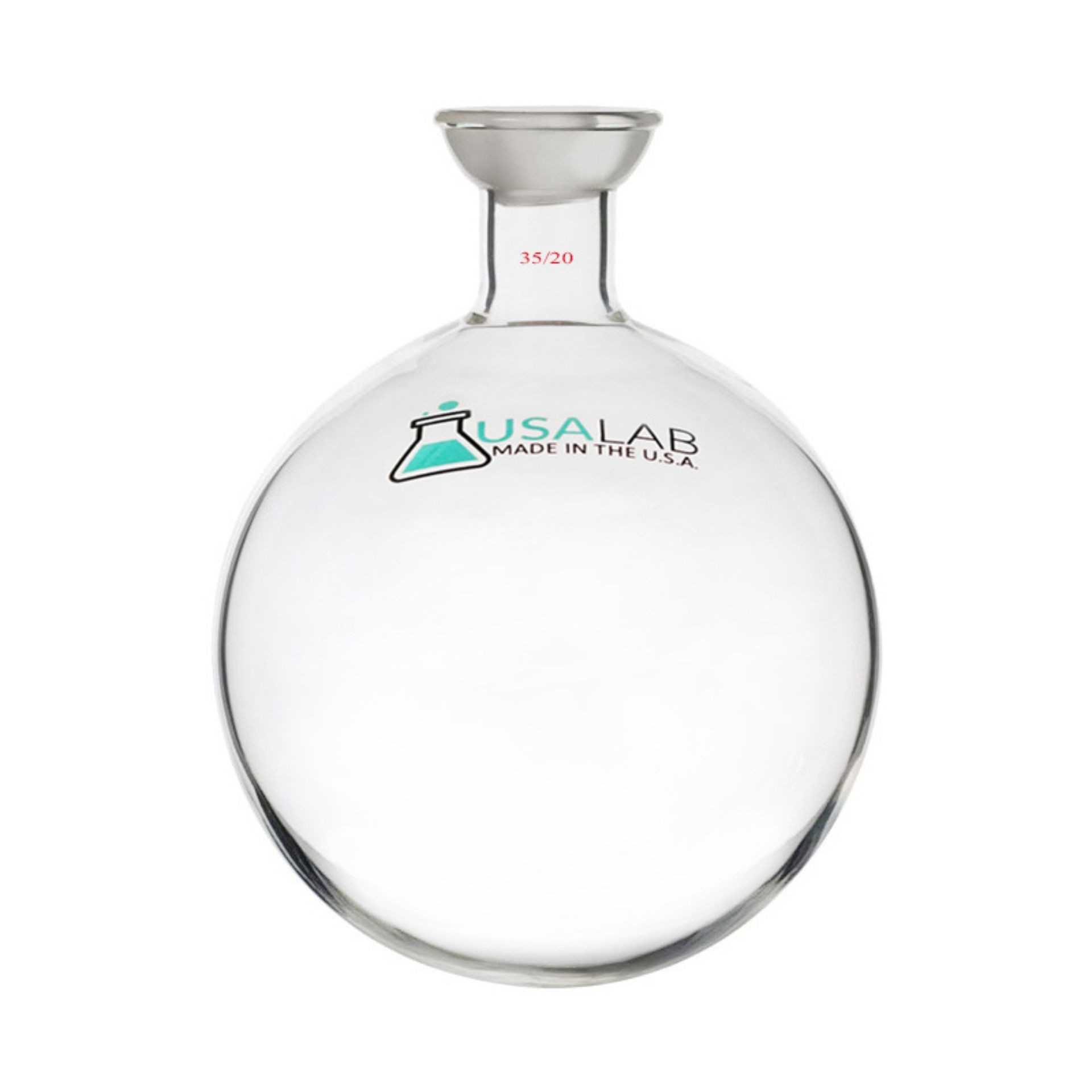 USA Made 1 Neck Spherical Round Bottom Flask - 35/20