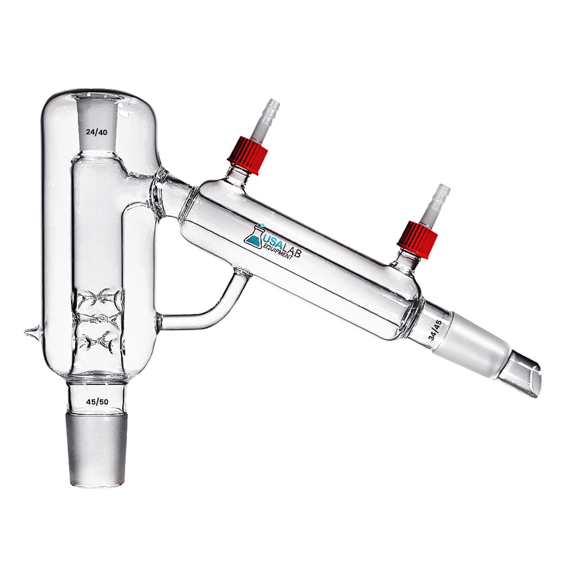 USA Lab H1 45/50 60° 5L or 10L Short Path Vacuum Jacketed Distillation Head with GL-18 C-SD5L-H1