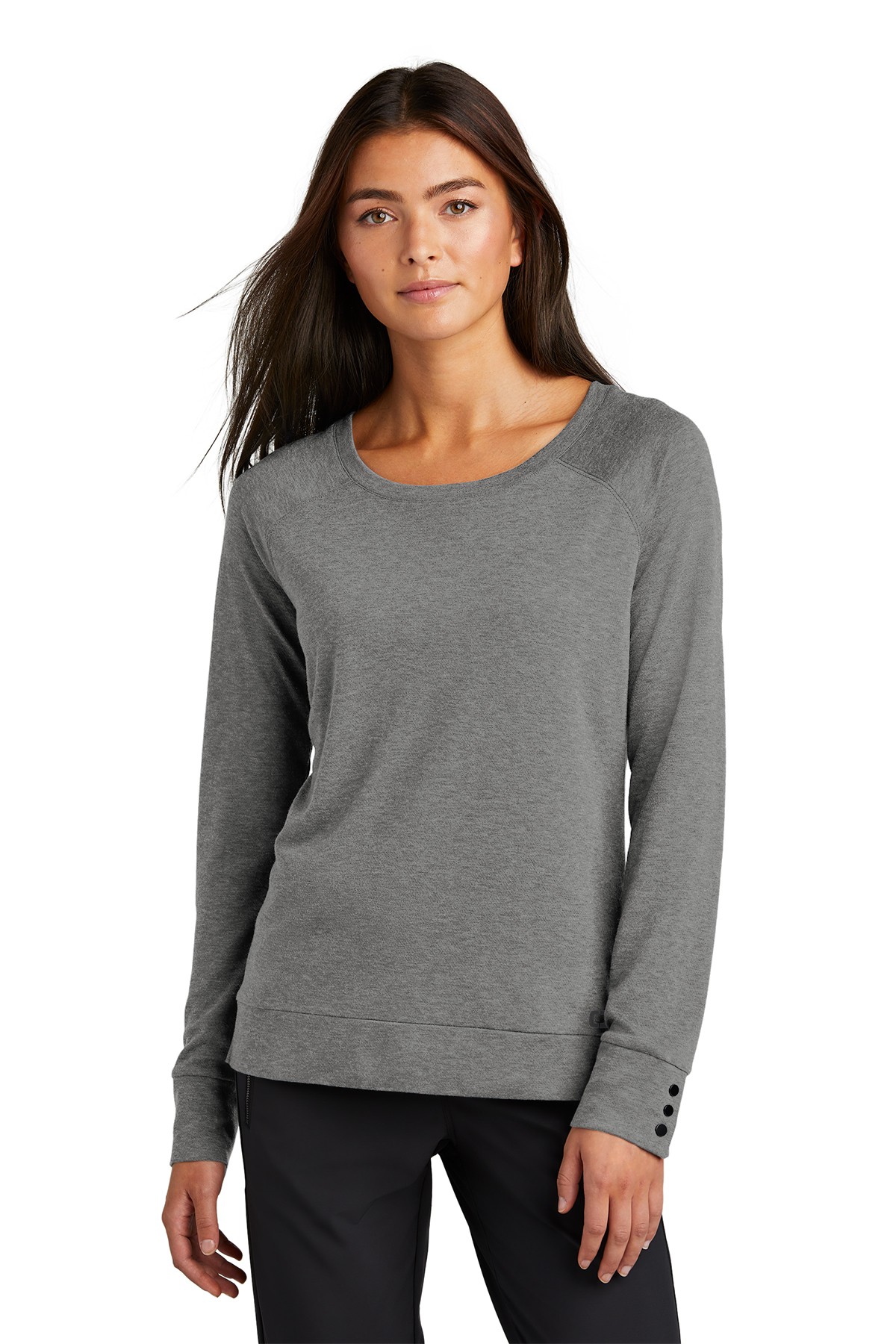 LOG150 - Women's Command Long Sleeve Scoop Neck - Gear Grey