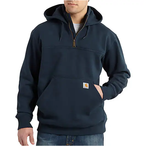 100617 - Rain Defender® Paxton Heavyweight Hooded Zip Mock Sweatshirt - New Navy