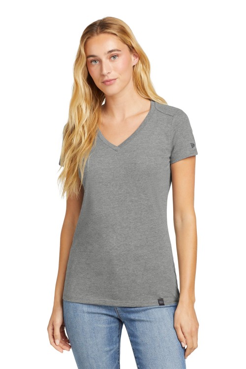 LNEA101 - Women's Heritage Blend V-Neck Tee - Light Grey