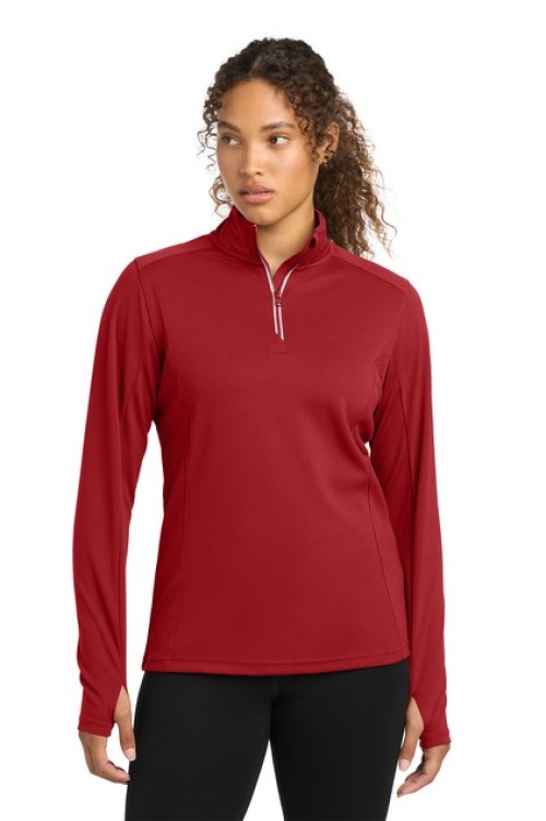 LST860 - Sport-Tek® Women's Sport-Wick® Textured 1/4-Zip Pullover - Saver Systems