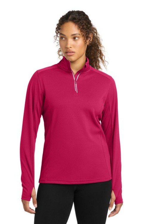 LST860 - Sport-Tek® Women's Sport-Wick® Textured 1/4-Zip Pullover - Saver Systems
