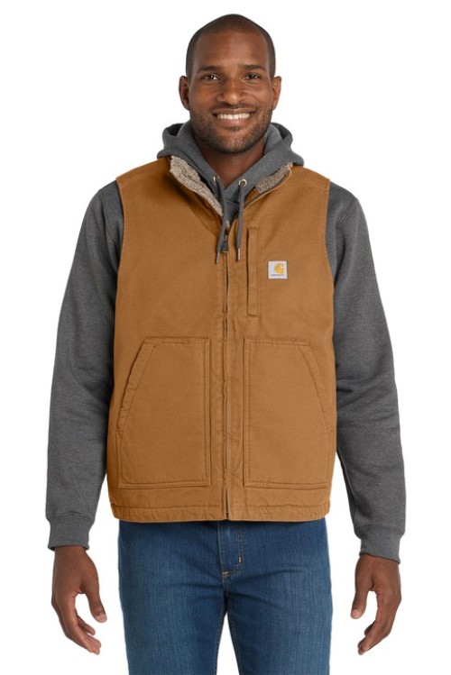 Carhartt® Sherpa-Lined Mock Neck Vest - TP