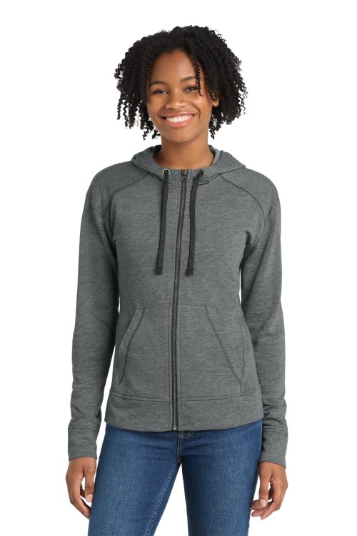 LST293 - Sport-Tek® Women's PosiCharge® Tri-Blend Wicking Fleece Full-Zip Hooded Jacket