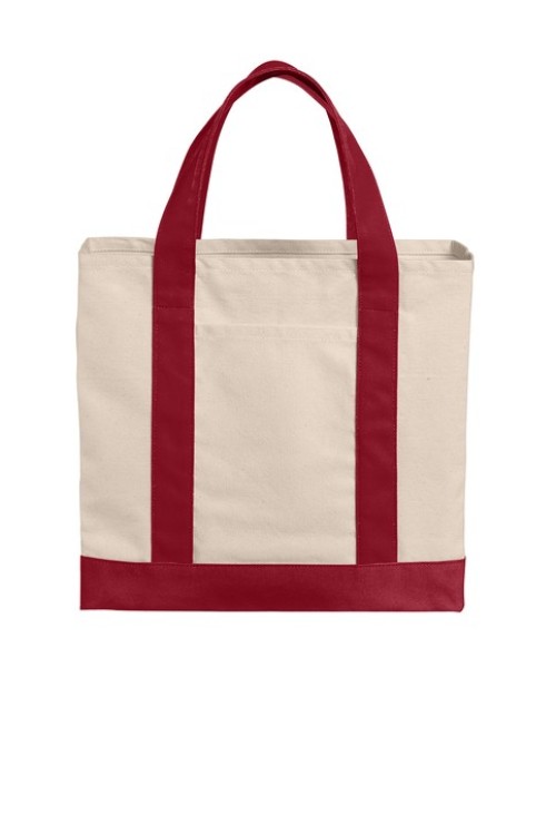 Port Authority® Cotton Canvas Two-Tone Tote - TP