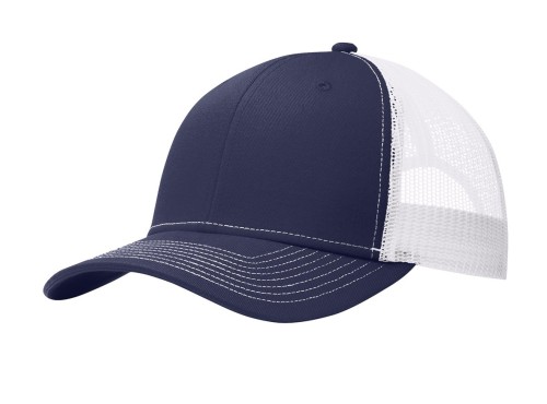 C112 Snapback Trucker Cap - Navy / White