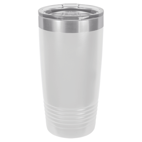 LTM7214 - 20 oz. White Ringneck Tumbler with Logo