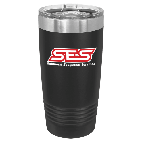 Black Tumbler with color SES logo