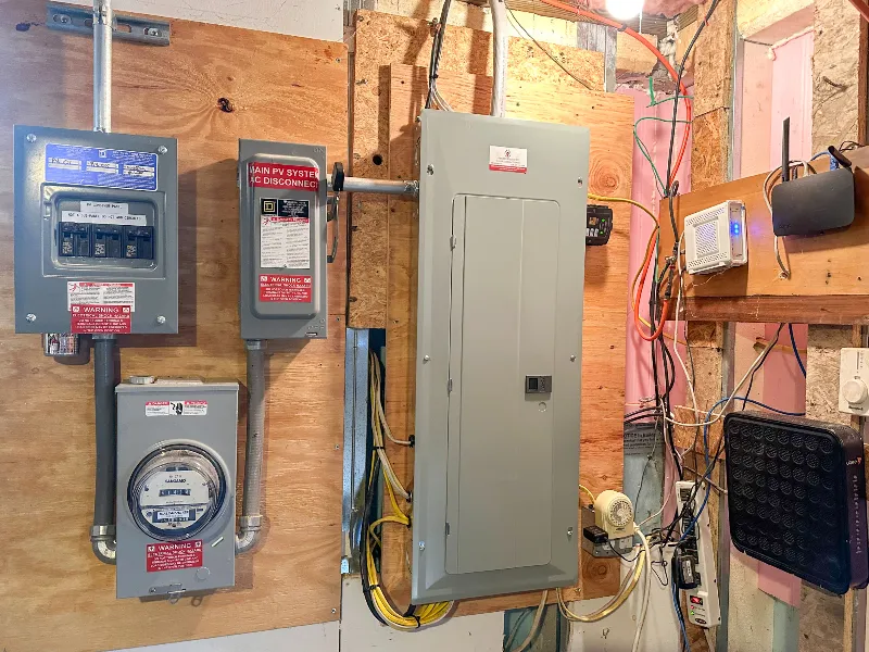 Electrical repair work in progress