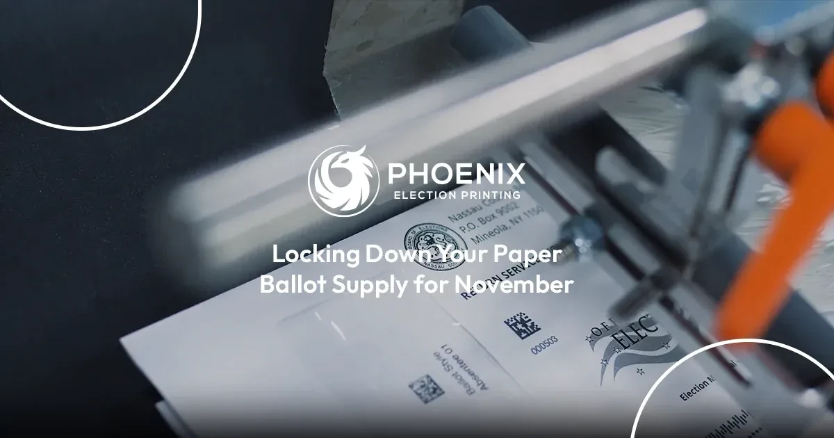 Locking Down Your Paper Ballot Supply for November