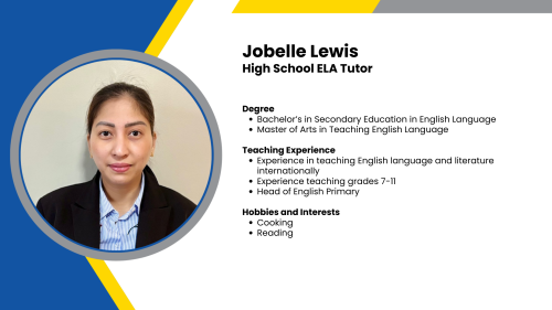 Image showing a SmartStart Education High-Dosage ELA tutor with their headshot and short written bio.
