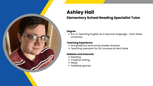 Image showing a SmartStart Education reading specialist with their headshot and short written bio.