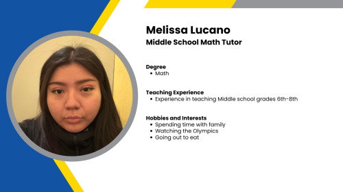 Image showing a SmartStart Education high-impact tutor with their headshot and short written bio.