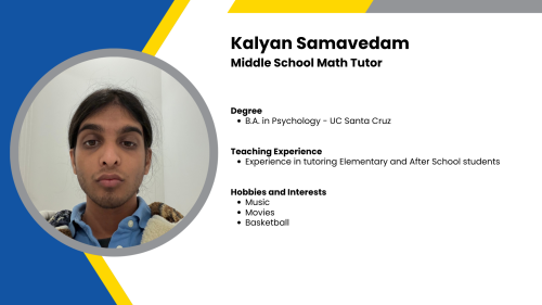 Image showing a SmartStart Education high-impact tutor with their headshot and short written bio.