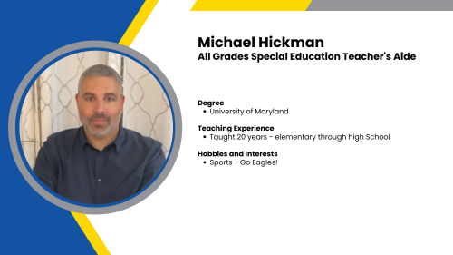 Headshot and written bio of a SmartStart teacher's aide.