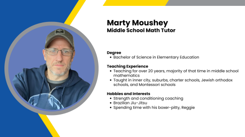 Headshot and written bio of a SmartStart High-Dosage math tutor.