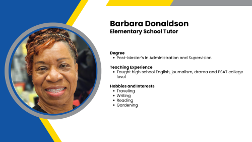 Headshot and written bio of a SmartStart High-Dosage Tutor.