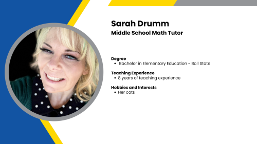 Image showing a SmartStart Education high-impact tutor with their headshot and short written bio.