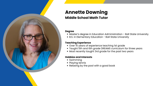 Image showing a SmartStart Education high-dosage tutor with their headshot and a short written bio.