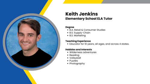 Headshot and written bio of a SmartStart High-Dosage ELA tutor.