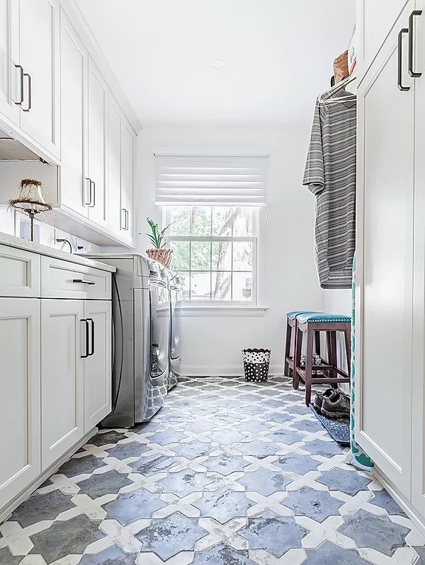 laundry room with tile floor