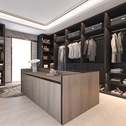 luxury walk in custom closet