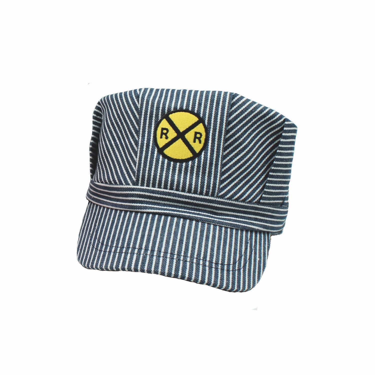 Youth Blue Engineer Hat With RR Crossing Patch