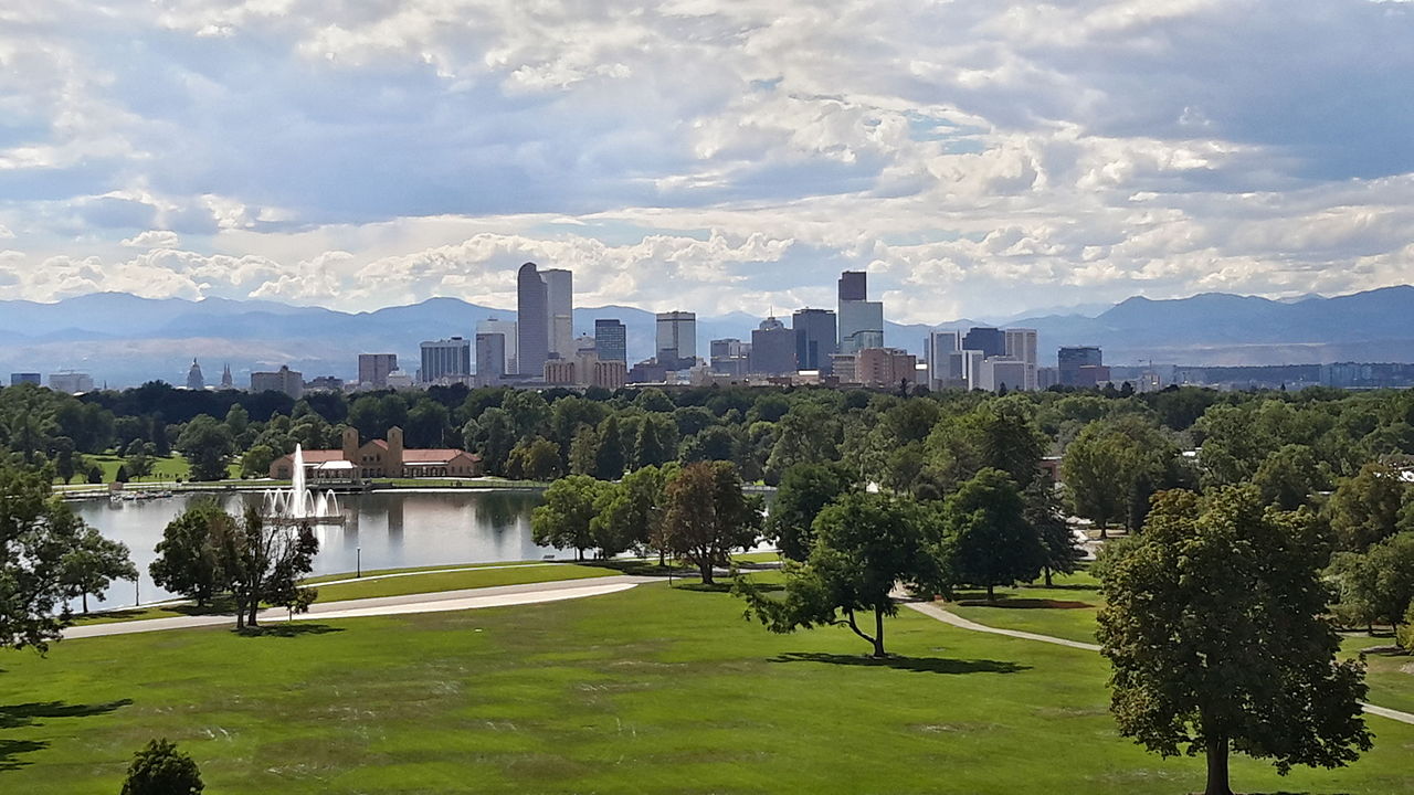  View of downtown Denver, Colorado. 