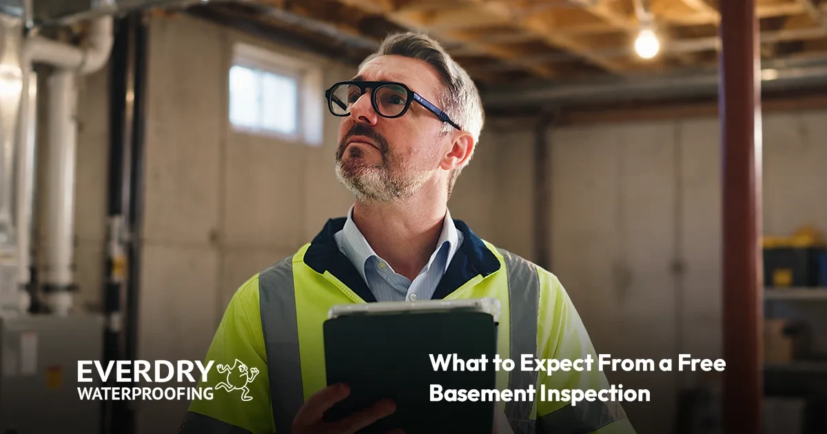 Free basement inspection checks for water damage, mold, cracks, drainage, and structural issues.