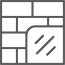 A logo of a brick wall to show foundation repairs.