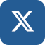 Blue X Twitter logo